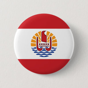 Vlag van Frans-Polynesië Ronde Button 5,7 Cm