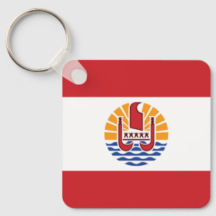 Vlag van Frans-Polynesië Sleutelhanger