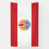 Vlag van Frans-Polynesië Spandoek (Verticaal)