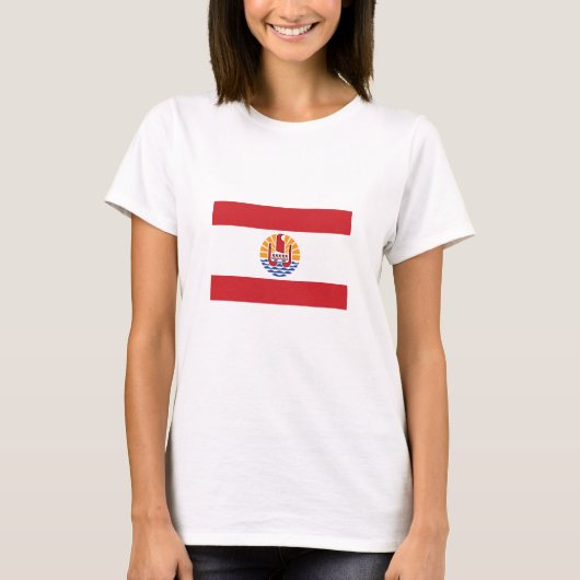 Vlag van Frans-Polynesië T-shirt (Voorkant)
