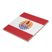 Vlag van Frans-Polynesië Tegeltje (Zijkant)