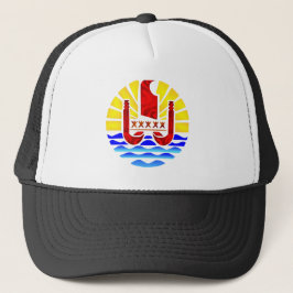 Vlag van Frans-Polynesië Trucker Pet