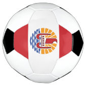 Vlag van Frans-Polynesië Voetbal (Gedraaid)