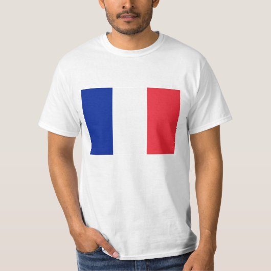 Vlag van Frans Tricolor Drapeau Français T-shirt (Voorkant)
