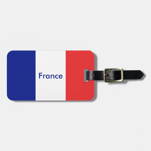 Vlag van Frans Tricolore Bagagelabel (Voorkant horizontaal)