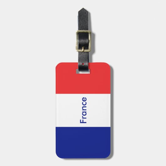Vlag van Frans Tricolore Bagagelabel (Voorkant verticaal)