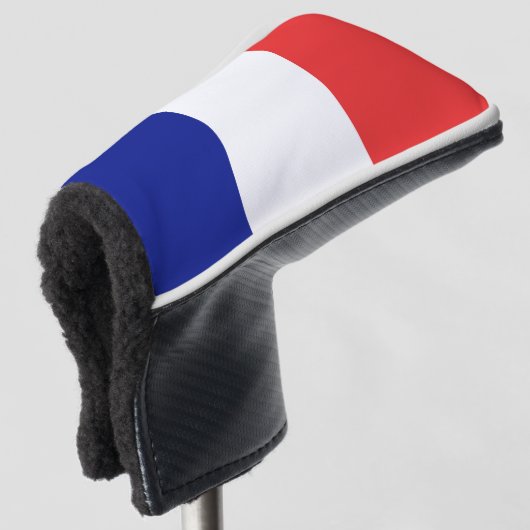 Vlag van Frans Tricolore Golfheadcover (3/4 voorkant)