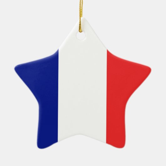 Vlag van Frans Tricolore Keramisch Ornament (Voorkant)