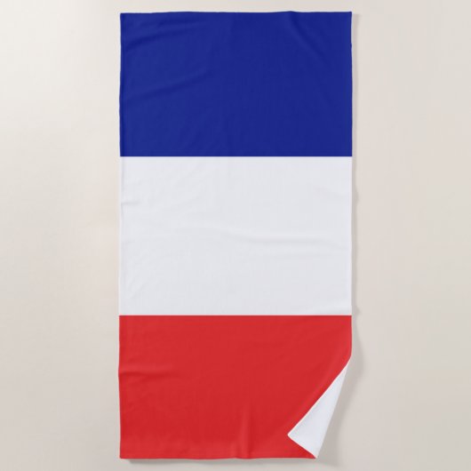 Vlag van Frans Tricolore Strandlaken (Voorkant)