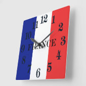 Vlag van Frans Tricolore Vierkante Klok (Hoek)