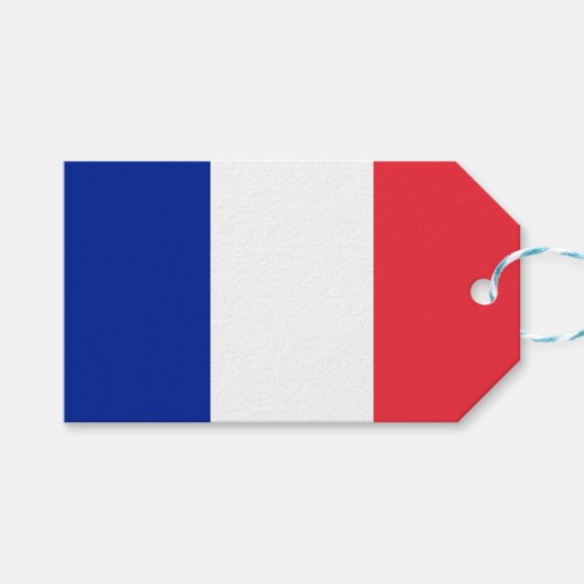 Vlag van Franse Gift Labels Cadeaulabel (Voorkant (Horizontaal))