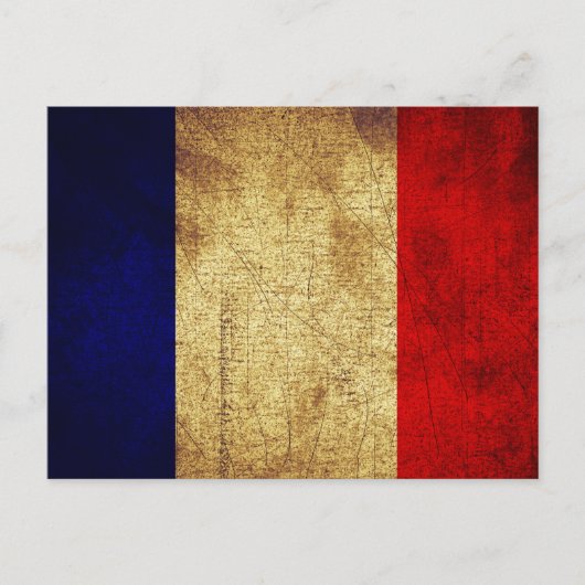 Vlag van Franse Grunge Briefkaart (Voorkant)