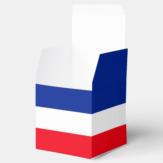 Vlag van Franse kleuren op persoonlijke titel Bedankdoosjes (Geopend)