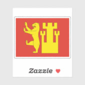 Vlag van Fredrikstad Sticker (Vel)