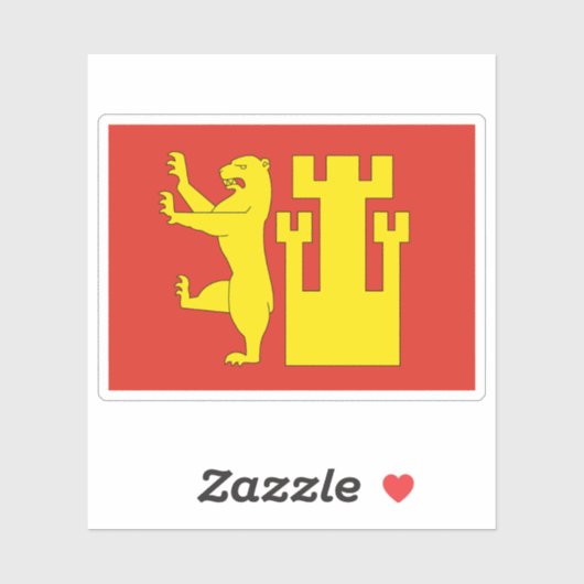 Vlag van Fredrikstad Sticker (Vel)