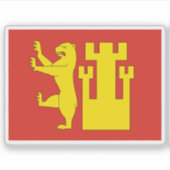 Vlag van Fredrikstad Sticker (Voorkant)