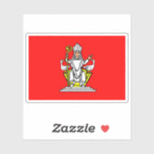 Vlag van Frenštát pod Radhoštěm, Tsjechië Sticker (Vel)