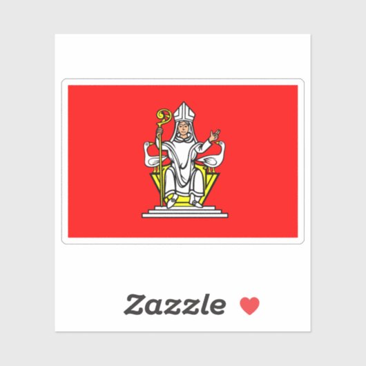 Vlag van Frenštát pod Radhoštěm, Tsjechië Sticker (Vel)