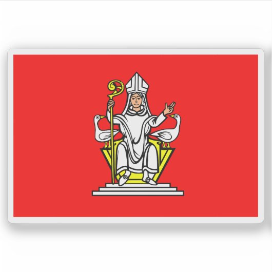 Vlag van Frenštát pod Radhoštěm, Tsjechië Sticker (Voorkant)