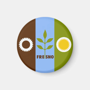 Vlag van Fresno, Californië Magneet