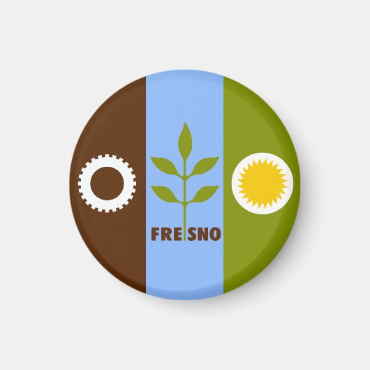 Vlag van Fresno, Californië Magneet (Voorkant)