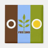 Vlag van Fresno (Californië) Magneet (Voorkant)