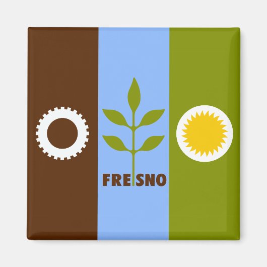 Vlag van Fresno (Californië) Magneet (Voorkant)