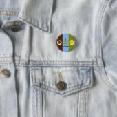 Vlag van Fresno, Californië Ronde Button 3,2 Cm (In situ)