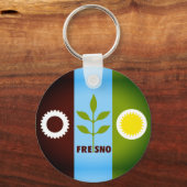 Vlag van Fresno, Californische Sleutelhanger (Voorkant)