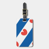 Vlag van Friesland Bagagelabel (Voorkant verticaal)