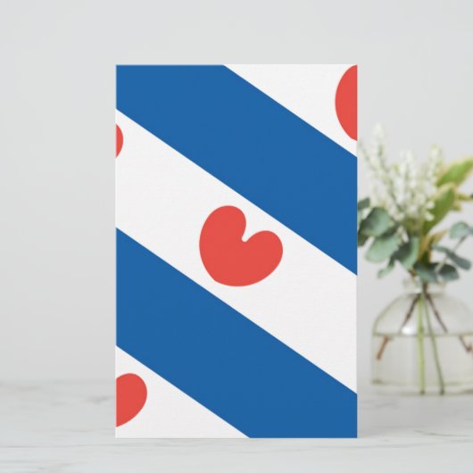 Vlag van Friesland Briefpapier (Staand voorkant)
