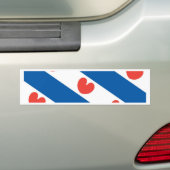 Vlag van Friesland Bumpersticker (Op auto)