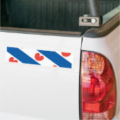 Vlag van Friesland Bumpersticker (Op Truck)