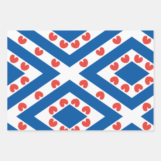 Vlag van Friesland Inpakpapier Vel (Voorkant)