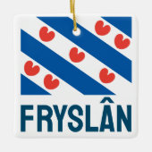 Vlag van Friesland Keramisch Ornament (Voorkant)