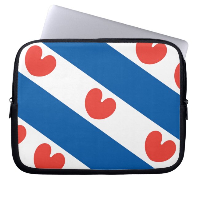 Vlag van Friesland Laptop Sleeve (Voorkant)