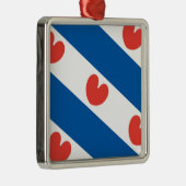 Vlag van Friesland Metalen Ornament (Rechts)