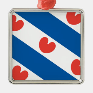 Vlag van Friesland Metalen Ornament
