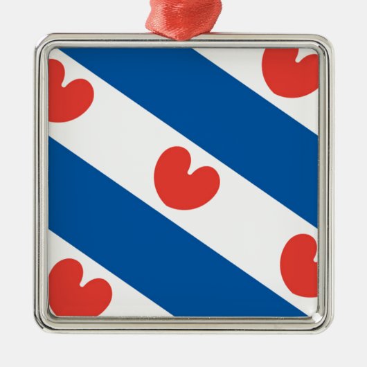 Vlag van Friesland Metalen Ornament (Voorkant)