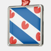 Vlag van Friesland Metalen Ornament (Links)