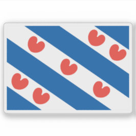 Vlag van Friesland, Nederland Sticker