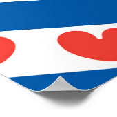 Vlag van Friesland Poster (Hoek)