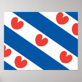 Vlag van Friesland Poster (Voorkant)