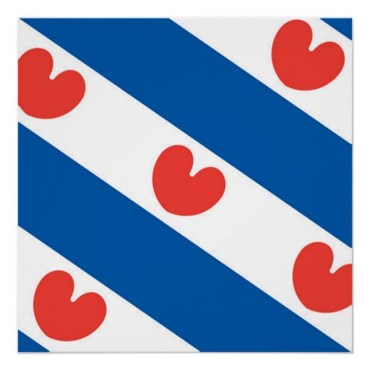 Vlag van Friesland Poster (Voorkant)