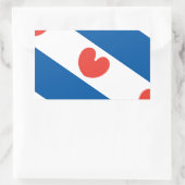 Vlag van Friesland Rechthoekige Sticker (Tas)