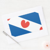 Vlag van Friesland Rechthoekige Sticker (Envelop)