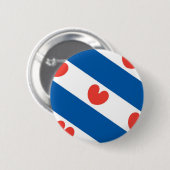 Vlag van Friesland Ronde Button 5,7 Cm (Voorkant /achterkant)