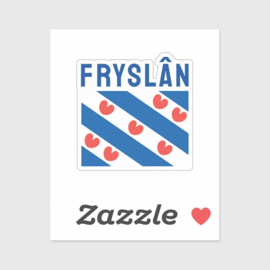 Vlag van Friesland Sticker (Vel)