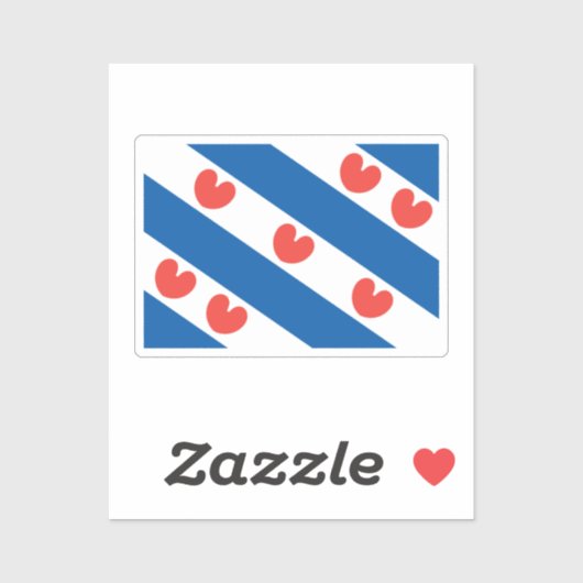 Vlag van Friesland Sticker (Vel)