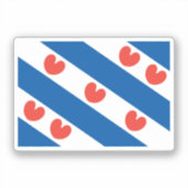 Vlag van Friesland Sticker (Voorkant)